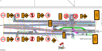 Trânsito sofre alterações em nova etapa da construção do viaduto do Bairro das Indústrias