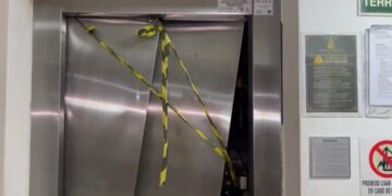 Elevador despenca em prédio no Altiplano, em João Pessoa, e deixa mulher e duas crianças feridas