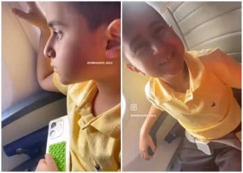 ‘Me senti muito feliz’, diz menino homenageado em voo de volta à Paraíba após tratamento contra leucemia em SP