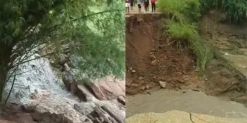 Chuvas provocam rompimento de barragem em Lagoa Seca; veja as imagens