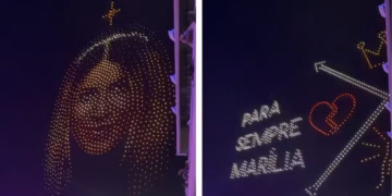 Alok eletriza a arena de Barretos com show de drones, rosto de Marília Mendonça e participação de Ana Castela